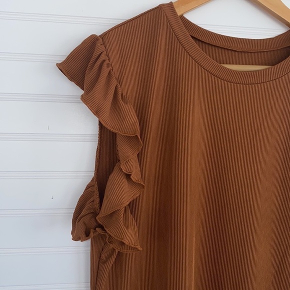Butterfly sleeve Ribbed knit top Size 1X - Picture 5 of 11